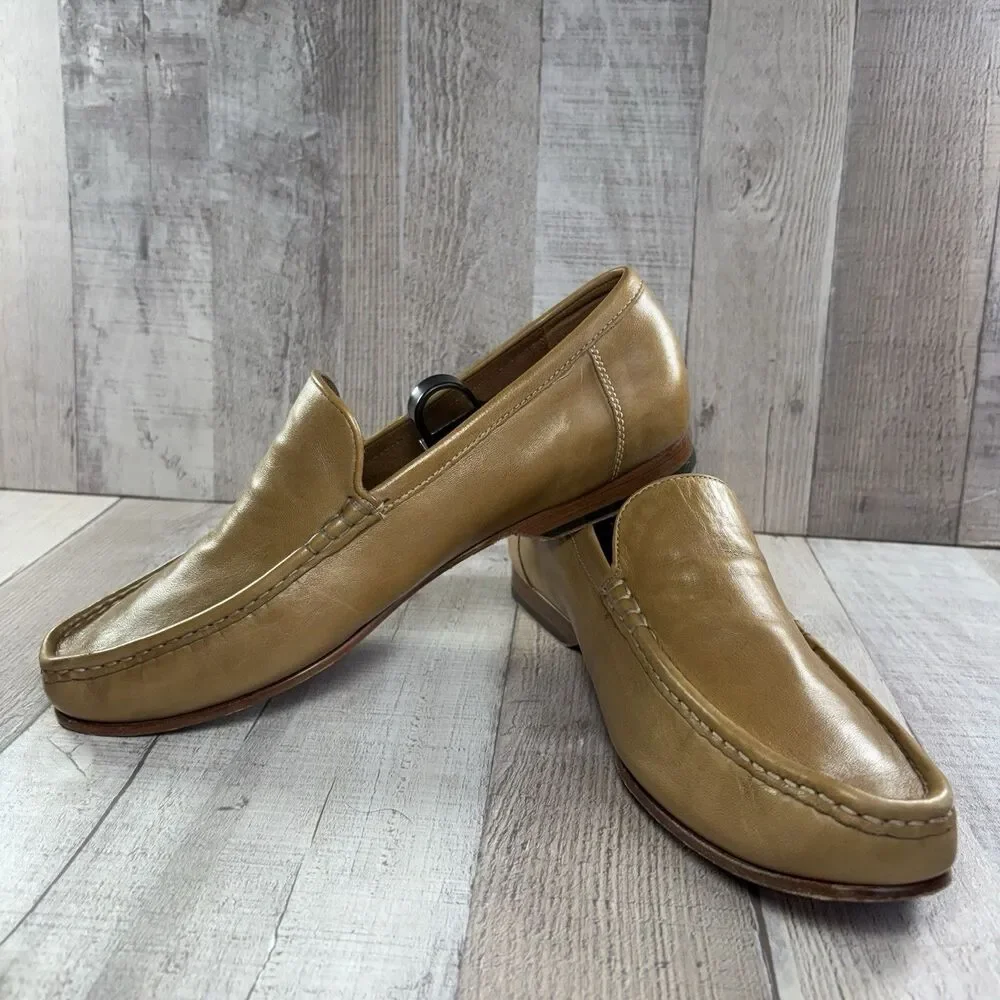 Cole Haan Venetian Men's Size 9.5 Slip On Loafers Leather Moc Shoes Light Brown